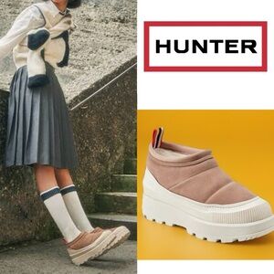 Lovely! Hunter Askern Waterproof Suede Platform Bootie size 7